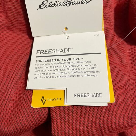 Eddie Bauer Travex Mens Size Large Orange Short Sleeve Cotton Blend Polo Shirt - Picture 12 of 14